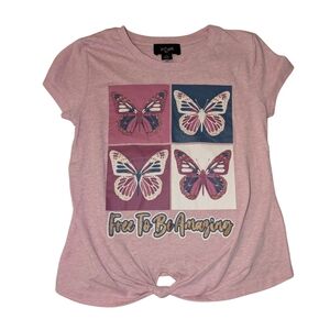 Free to Be Amazing Butterfly cap sleeve shirt